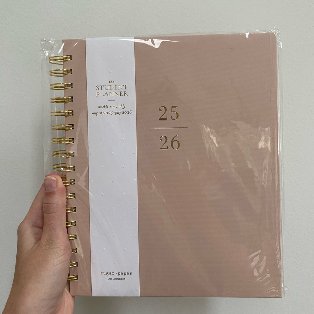 NWT: Sugar Paper 2025-2026 Signature Spiral Student Weekly Monthly Planner